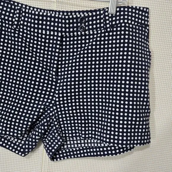 Vineyard Vines Shorts Womens 14 Navy Blue White Polka Dot Chino Day Boat - Picture 3 of 10